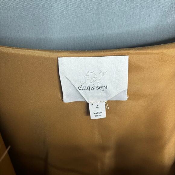 Cinq a Sept Cerise Dress Cinnamon Brown Size 4 - Picture 6 of 6